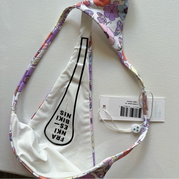 *SOLD* Frankies Bikinis Colby Tie Front Ruffle Top Jagger Bikini Bottom Marp - Picture 10 of 12